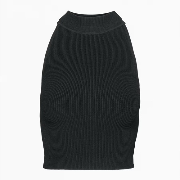 BABATON Sculpt Knit Mockneck Halter Top 🦋🐬 - Picture 2 of 6